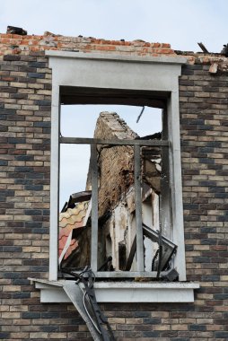 BILA TSERKVA, UKRAINE - 29 Haziran Kliniğin kalıntıları ve kalıntıları. Şehir, 29 Haziran 2025 'te Ukrayna' nın Bila Tserkva kentinde 18 Rus Geran-2 Shakhed -136 savaş uçağı ve bir balistik füze tarafından gece bombardımanı altındaydı.. 