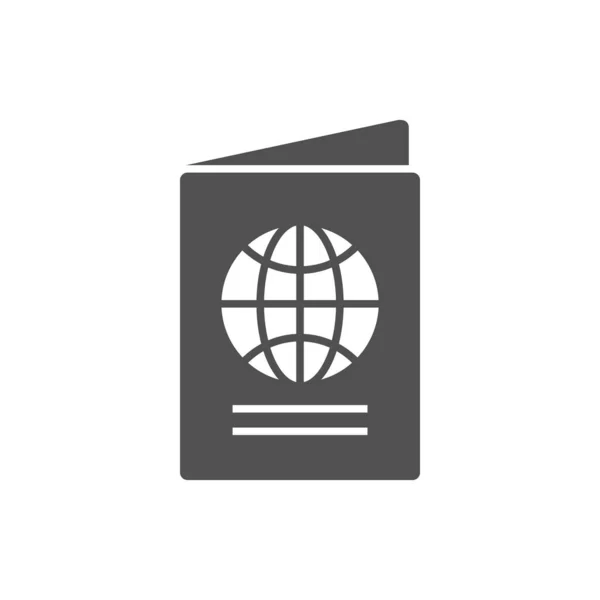 Pass Ikone Passport Related Vector Glyph Icon Bearbeitbares Bild — Stockvektor