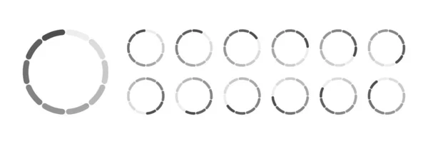 Circular Loading Buffering Icons Vector Video Ready Animation Gif All — Stock Vector