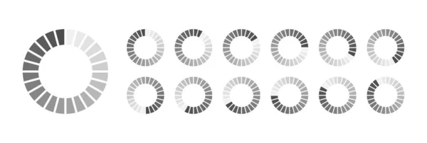 Круговая Загрузка Значки Буферизации Векторные Видео Готовы Анимации Gif Ключевые — стоковый вектор