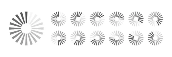 Buffering Iconos Carga Circular Vector Video Ready Animation Gif Todos — Archivo Imágenes Vectoriales