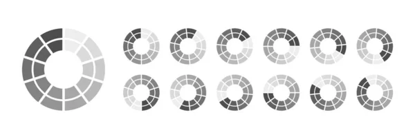Circular Loading Buffering Icons Vector Video Ready Animation Gif All — Διανυσματικό Αρχείο