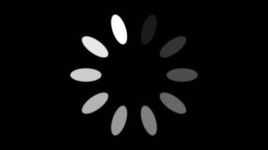 Daire Yükleniyor, Video. Şeffaf Arkaplanda Animasyon Simgesi Yükleniyor. İndirme Süreci, Önyükleyici Pnimation Web Tasarım Şablonu, Arayüz Tamponlama. Alfa Kanalı ile Kusursuz Döngü Canlandırması 4K