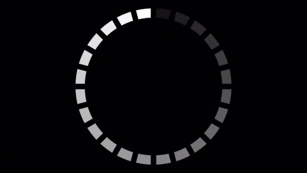 Laden Cirkel Video Animatie Icoon Laden Transparante Achtergrond Download Vooruitgang — Stockvideo