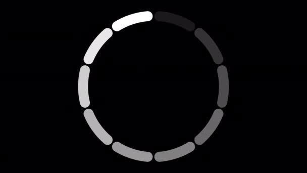 Loading Circle Video Načítání Ikony Animace Průhledném Pozadí Download Progress — Stock video