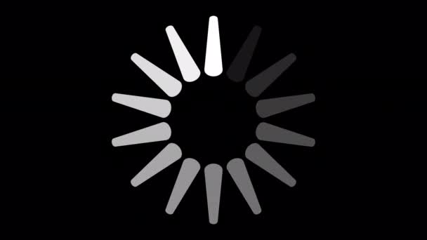 Laddar Cirkeln Video Laddar Animationsikon Transparent Bakgrund Ladda Ner Progress — Stockvideo
