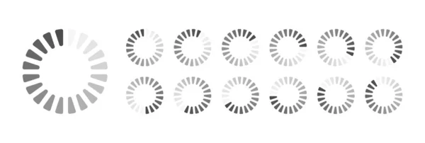 Buffering Iconos Carga Circular Vector Video Ready Animation Gif Todos — Vector de stock