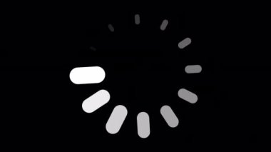 Loading Circle, Video. Loading Animation Icon on Transparent Background. Download Progress, Preloader Animation Web Design Template, Interface Buffering. Seamless Loop Animation 4K with Alpha Channel