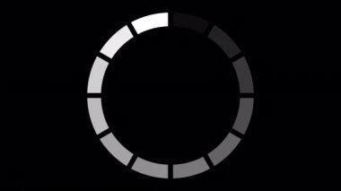 Loading Circle, Video. Loading Animation Icon on Transparent Background. Download Progress, Preloader Animation Web Design Template, Interface Buffering. Seamless Loop Animation 4K with Alpha Channel