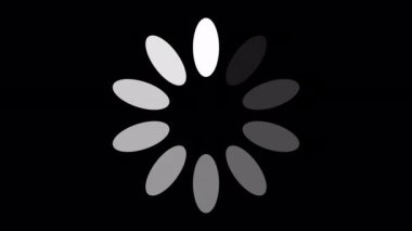 Loading Circle, Video. Loading Animation Icon on Transparent Background. Download Progress, Preloader Animation Web Design Template, Interface Buffering. Seamless Loop Animation 4K with Alpha Channel