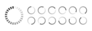 Circular Loading Buffering Icons Vector Video Ready for Animation Gif All Keyframes Frames Bufring Circle Waiting for Connection Buffer Preloader Download Symbol