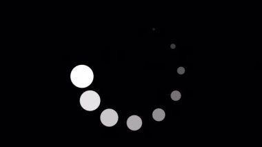 Loading Circle, Video. Loading Animation Icon on Transparent Background. Download Progress, Preloader Animation Web Design Template, Interface Buffering. Seamless Loop Animation 4K with Alpha Channel