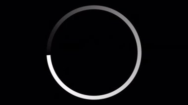 Loading Circle, Video. Loading Animation Icon on Transparent Background. Download Progress, Preloader Animation Web Design Template, Interface Buffering. Seamless Loop Animation 4K with Alpha Channel