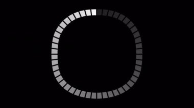 Loading Circle, Video. Loading Animation Icon on Transparent Background. Download Progress, Preloader Animation Web Design Template, Interface Buffering. Seamless Loop Animation 4K with Alpha Channel