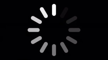 Loading Circle, Video. Loading Animation Icon on Transparent Background. Download Progress, Preloader Animation Web Design Template, Interface Buffering. Seamless Loop Animation 4K with Alpha Channel