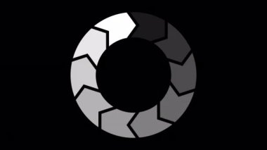 Loading Circle, Video. Loading Animation Icon on Transparent Background. Download Progress, Preloader Animation Web Design Template, Interface Buffering. Seamless Loop Animation 4K with Alpha Channel