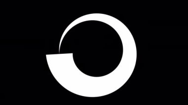Loading Circle, Video. Loading Animation Icon on Transparent Background. Download Progress, Preloader Animation Web Design Template, Interface Buffering. Seamless Loop Animation 4K with Alpha Channel