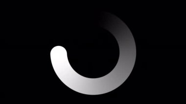Loading Circle, Video. Loading Animation Icon on Transparent Background. Download Progress, Preloader Animation Web Design Template, Interface Buffering. Seamless Loop Animation 4K with Alpha Channel