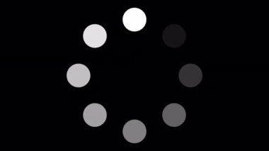 Loading Circle, Video. Loading Animation Icon on Transparent Background. Download Progress, Preloader Animation Web Design Template, Interface Buffering. Seamless Loop Animation 4K with Alpha Channel