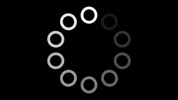 Loading Circle Video Loading Animation Icon Transparent Background Download Progress — Αρχείο Βίντεο