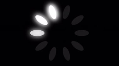 Loading Circle, Video. Loading Animation Icon on Transparent Background. Download Progress, Preloader Animation Web Design Template, Interface Buffering. Seamless Loop Animation 4K with Alpha Channel