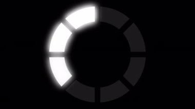 Loading Circle, Video. Loading Animation Icon on Transparent Background. Download Progress, Preloader Animation Web Design Template, Interface Buffering. Seamless Loop Animation 4K with Alpha Channel