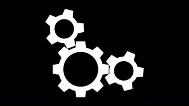 Loading Gears Video. Loading Animation Icon on Transparent Background. Download Progress, Preloader Animation Web Design Template, Interface Buffering. Seamless Loop Animation 4K with Alpha Channel