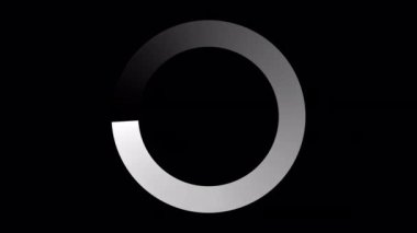 Loading Circle, Video. Loading Animation Icon on Transparent Background. Download Progress, Preloader Animation Web Design Template, Interface Buffering. Seamless Loop Animation 4K with Alpha Channel