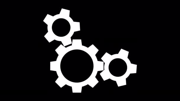 Loading Gears Video Loading Animation Icon Transparent Background Download Progress — Vídeos de Stock