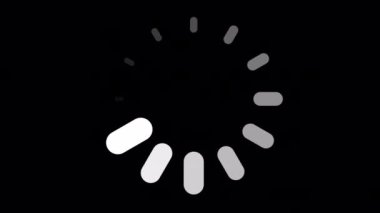 Loading Circle, Video. Loading Animation Icon on Transparent Background. Download Progress, Preloader Animation Web Design Template, Interface Buffering. Seamless Loop Animation 4K with Alpha Channel