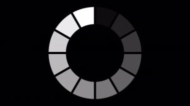 Loading Circle, Video. Loading Animation Icon on Transparent Background. Download Progress, Preloader Animation Web Design Template, Interface Buffering. Seamless Loop Animation 4K with Alpha Channel