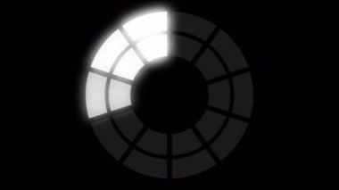 Loading Circle Video with Glow. Loading Animation on Transparent Background. Download Progress, Preloader Animation Web Design Template. Seamless Loop Animation 4K with Alpha Channel