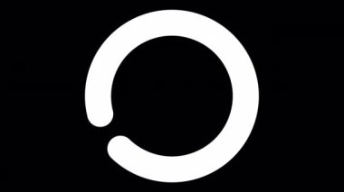 Loading Circle, Video. Loading Animation Icon on Transparent Background. Download Progress, Preloader Animation Web Design Template, Interface Buffering. Seamless Loop Animation 4K with Alpha Channel