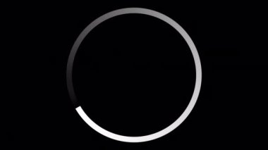 Loading Circle, Video. Loading Animation Icon on Transparent Background. Download Progress, Preloader Animation Web Design Template, Interface Buffering. Seamless Loop Animation 4K with Alpha Channel