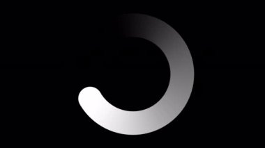 Loading Circle, Video. Loading Animation Icon on Transparent Background. Download Progress, Preloader Animation Web Design Template, Interface Buffering. Seamless Loop Animation 4K with Alpha Channel