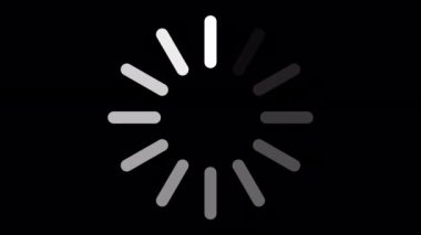 Loading Circle, Video. Loading Animation Icon on Transparent Background. Download Progress, Preloader Animation Web Design Template, Interface Buffering. Seamless Loop Animation 4K with Alpha Channel