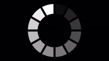 Loading Circle Video with Glow. Loading Animation on Transparent Background. Download Progress, Preloader Animation Web Design Template. Seamless Loop Animation 4K with Alpha Channel