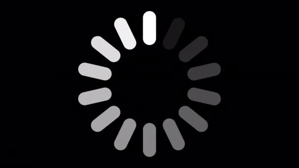 Loading Circle Video Loading Animation Icon Transparent Background Download Progress — Vídeo de stock