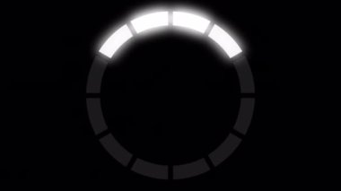 Loading Circle Video with Glow. Loading Animation on Transparent Background. Download Progress, Preloader Animation Web Design Template. Seamless Loop Animation 4K with Alpha Channel