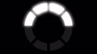 Loading Circle Video with Glow. Loading Animation on Transparent Background. Download Progress, Preloader Animation Web Design Template. Seamless Loop Animation 4K with Alpha Channel