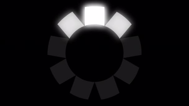 Loading Circle Video Glow Loading Animation Transparent Background Download Progress — Vídeo de Stock