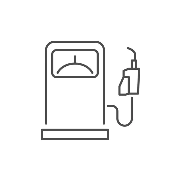 Tankstellenbezogenes Lineares Symbol Lineares Symbol Der Tankstelle Benzinpumpe Benzinständer Tankstelle — Stockvektor