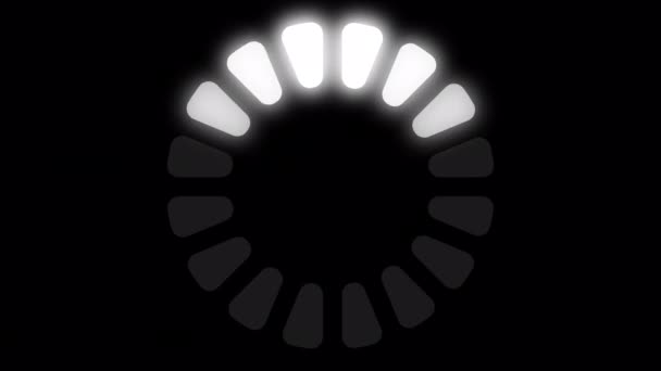 Loading Circle Video Glow Loading Animation Transparent Background Download Progress — Stockvideo