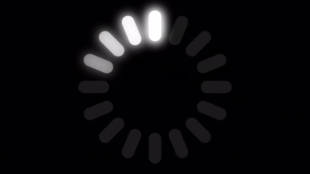 Memuat Video Lingkaran Dengan Cahaya Memuat Animasi Latar Belakang Transparan — Stok Video