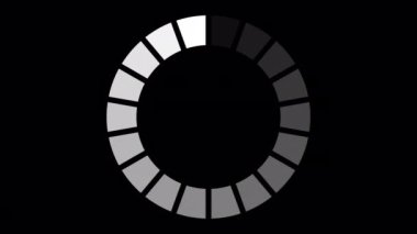 Loading Circle, Video. Loading Animation Icon on Transparent Background. Download Progress, Preloader Animation Web Design Template, Interface Buffering. Seamless Loop Animation 4K with Alpha Channel