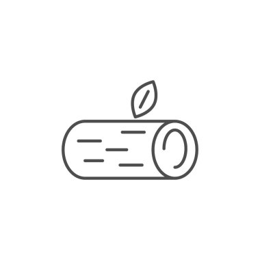 log bağlantılı vektör doğrusal simgesi. Üç tahta kütük. Kamp ateşi odunu. Yakacak odun taşıyıcısı çizimi beyaz arkaplanda izole edildi. Düzenlenebilir vuruş