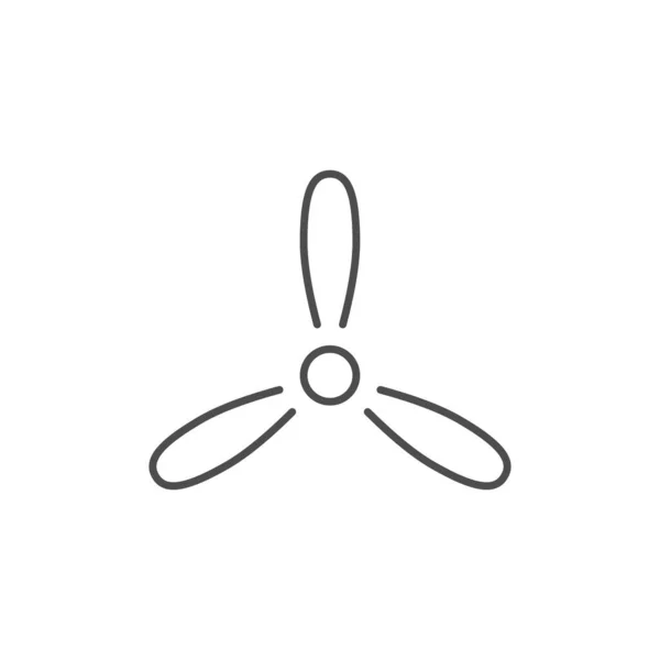Связанный Пропеллером Векторный Значок Иконка Вентиляции Выхлопной Вентилятор Воздушный Поток — стоковый вектор