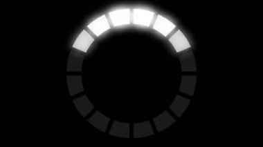 Loading Circle Video with Glow. Loading Animation on Transparent Background. Download Progress, Preloader Animation Web Design Template. Seamless Loop Animation 4K with Alpha Channel