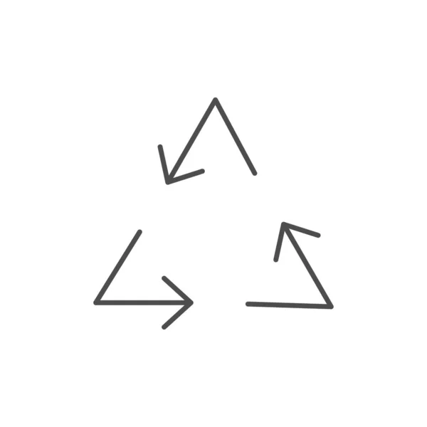 Знак Переробки Пов Язаний Векторною Лінійною Піктограмою Символ Контуру Захисту — стоковий вектор