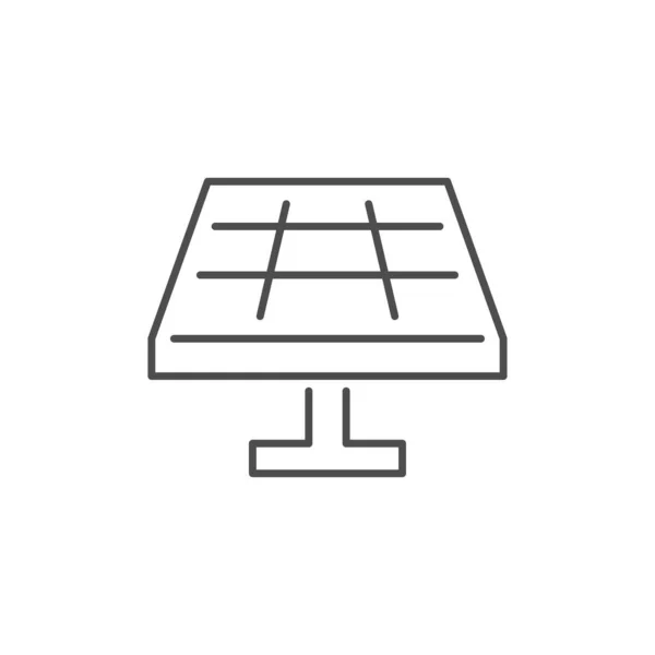 Ηλιακός Πίνακας Που Σχετίζονται Διάνυσμα Γραμμικό Εικονίδιο Ηλιακός Σταθμός Ανανεώσιμη — Διανυσματικό Αρχείο